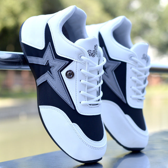 Men's Shoes New Leather Waterproof Sneakers Hover Image