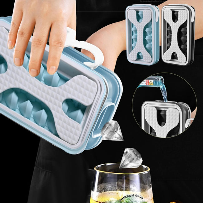 2in1 Portable Silicone Ice Ball Mold Ice Maker Water Bottle Ice Cube Mould Bottle Creative Ice Ball Diamond Curling Summer Kitchen Gadgets Hover Image