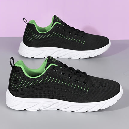 Men's Breathable Lace Up Sneakers For Running And Walking