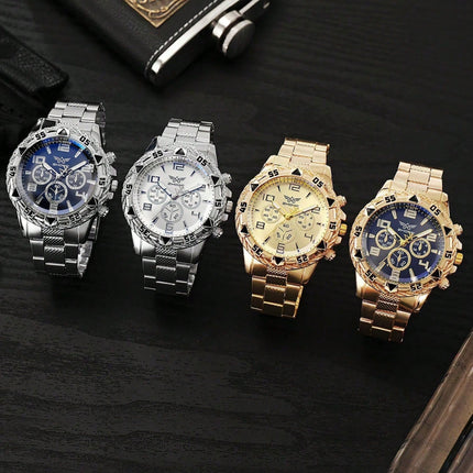 Five Pack Mens Strap Fashion Business Style Quartz Watches