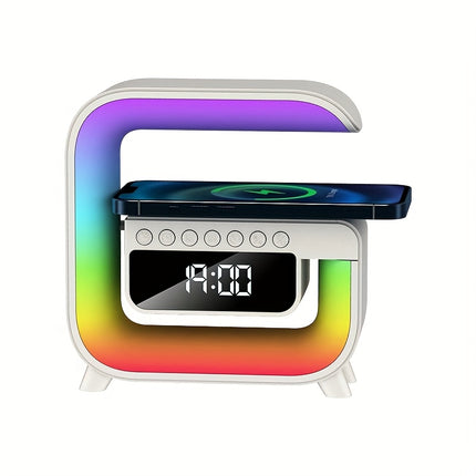 G Multifunction Wireless Charger Speaker Lamp With Clock