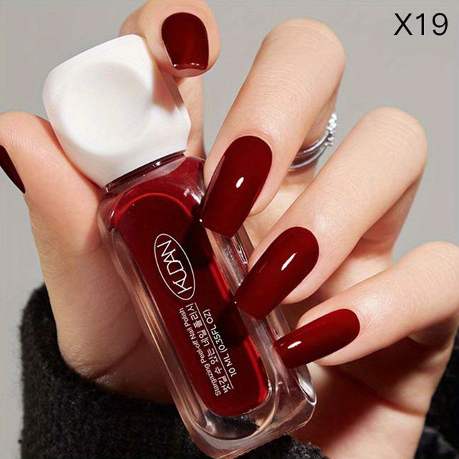 6Pc 10ml Quick Dry Water Based Autumn Winter Nail Polish Set