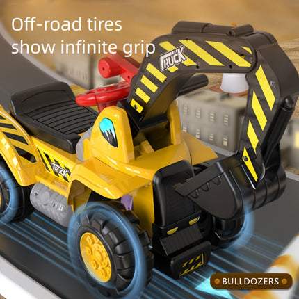 Kids Ride On Excavator Toy Manual Push Digger Loader Durable