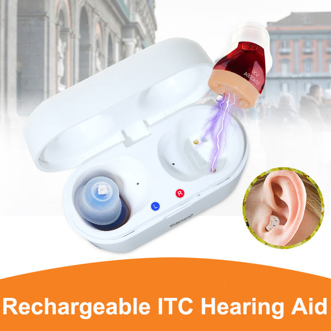 Rechargeable Sound Amplifier For The Elderly, Hearing Auxiliary Listening Sound Amplifier Hover Image