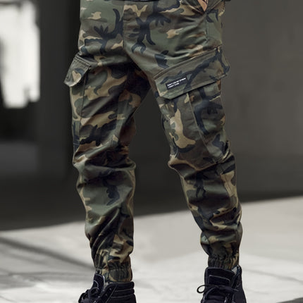 Men's Camouflage Cargo Pants With Pockets Casual Trousers