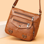 Crossbody Soft Leather Versatile Multi-pocket Shoulder Bag