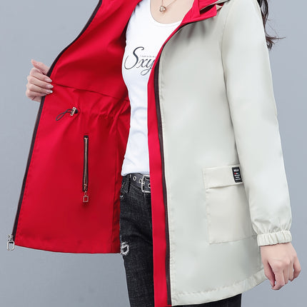 Zip Up Hoodie Windbreaker Jacket Casual Long Sleeve Spring