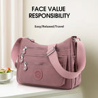 Simple Solid Color Nylon Crossbody Cloth Bag