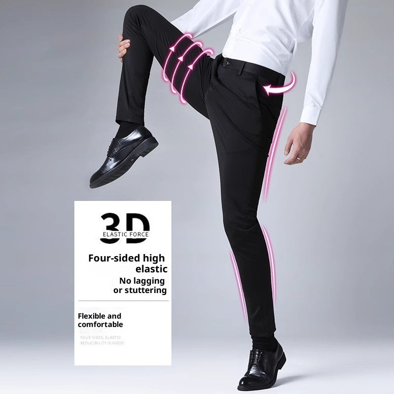 Men's Black Slim Straight Formal Pants Men's Pants