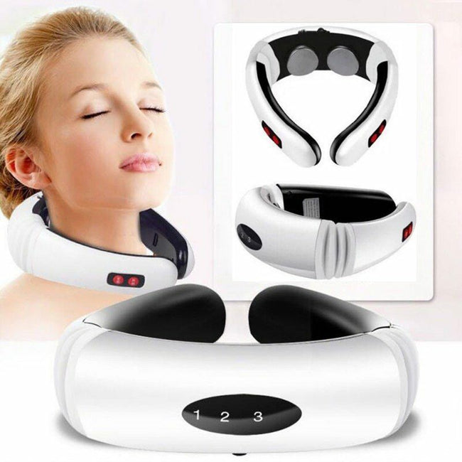 Electric neck massager with far infrared thermal pain relief tool for health care, for health care intelligent neck and back massager Main Image
