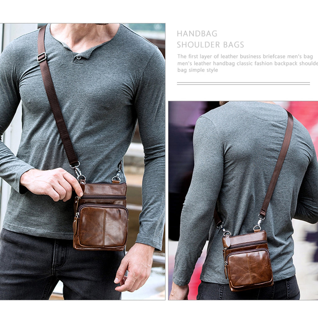 Men's Shoulder Bag Men's Real-leather Bag Casual Pouch