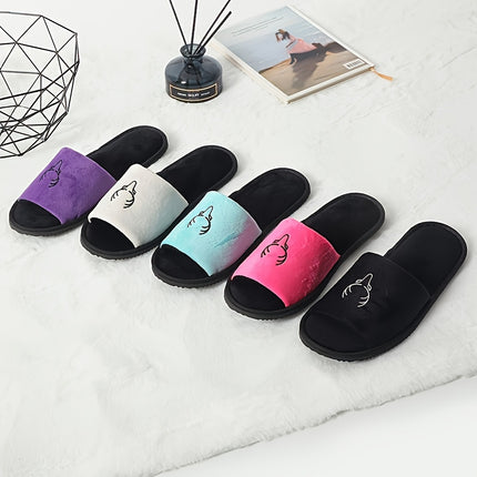 Deer Print Slip On Slippers All Season Comfort EVA Sole