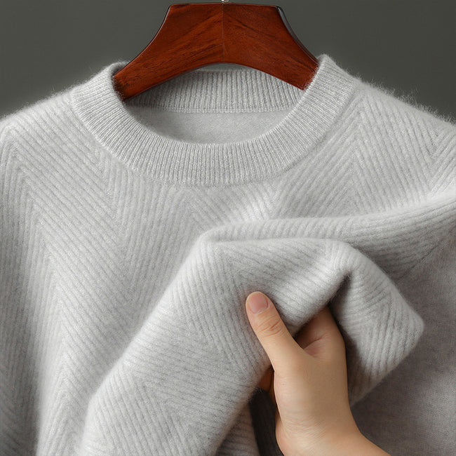 Round Neck Pullover Leisure Knitted Sweater For Men Hover Image