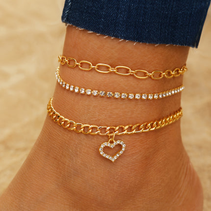 Bohemian Retro Anklets Layered Chain Star Pendants