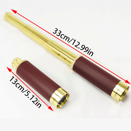 Portable Retro Folding Monocular Telescope Free Case 25X