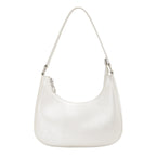 Chinese Style White One Shoulder Crossbody Moon Bag