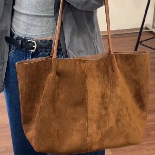 Commuter Retro Large Capacity Autumn And Winter Portable Tote Bag Main Image