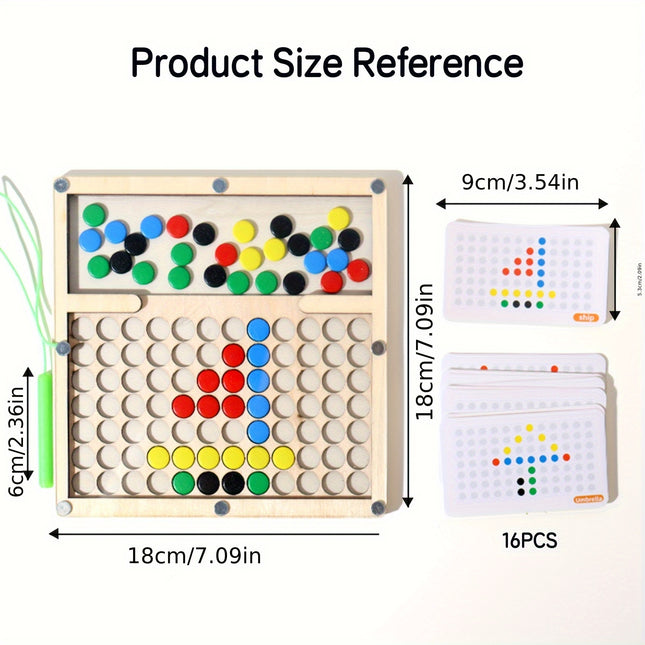 Colorful Magnetic Maze Toy Wooden Brain Teaser Number Boards