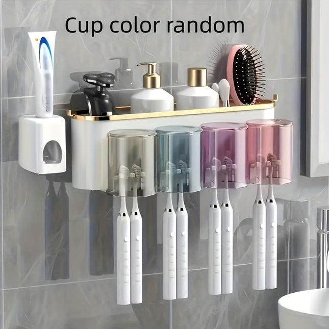 Suction Cup Toothbrush Holder With Toothpaste Wall Mounted