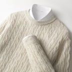 New Fashion Twist Round Neck Sweater For Men