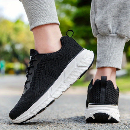 Unisex Lightweight Knit Sneakers Breathable EVA Sole Running