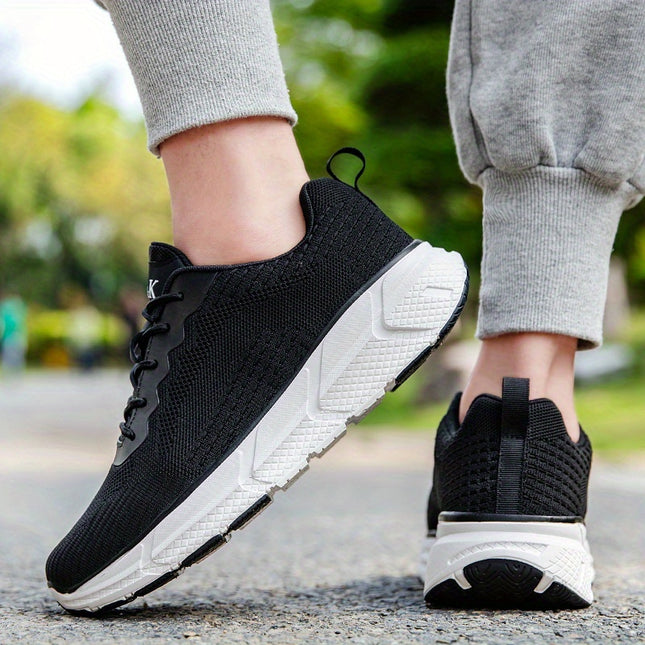 Unisex Lightweight Knit Sneakers Breathable EVA Sole Running