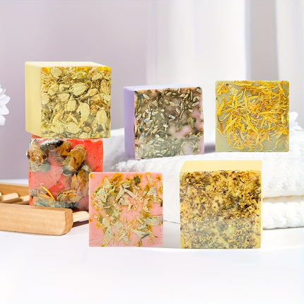 Six Flower Soaps Set Rose Lavender Jasmine Chamomile
