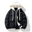 Fake Two-piece Cotton-padded Coat Thickened Hooded Warm Jacket