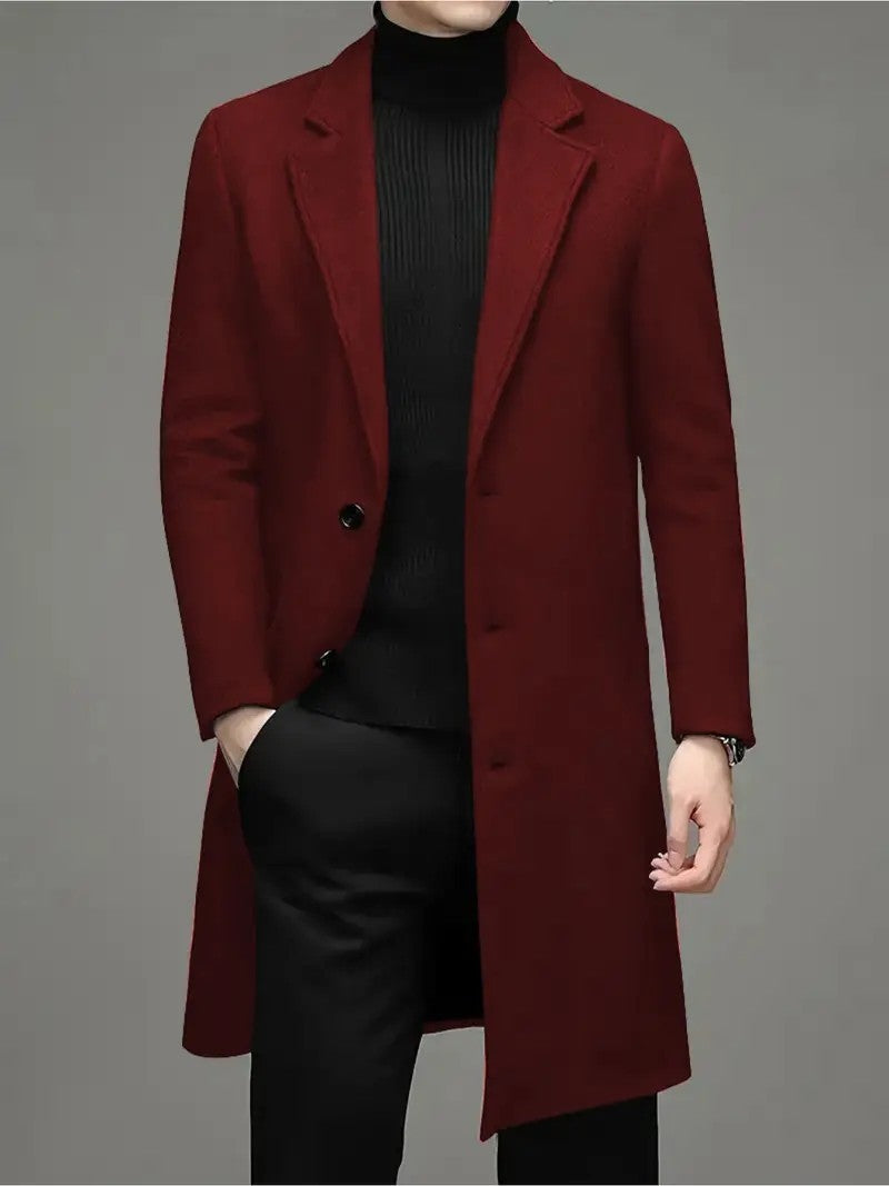 Men's Fashion Casual Slim-fit Woolen Coat