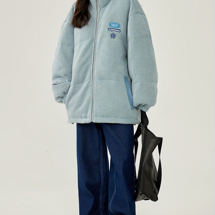 Star And Letter Graphic Zip Jacket Y2K Streetwear Coat