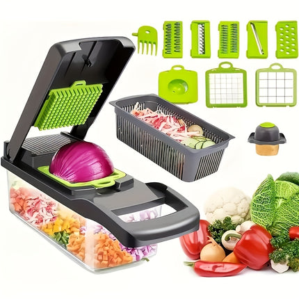 16 Piece Kitchen Tools Set Vegetable Chopper And Slicer
