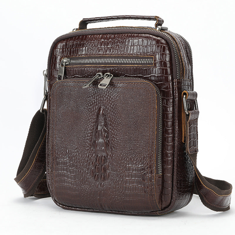 Genuine Leather Shoulder Messenger Bag Vintage Crazy Horse