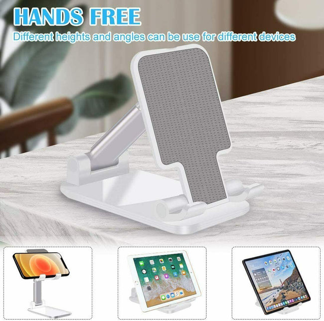 Cell Phone Stand Desktop Holder Tablet Stand Mount Mobile Phone Desktop Tablet Holder Table Cell Foldable Extend Support Desk Mobile Phone Holder Stand Main Image
