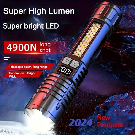 Rechargeable LED Flashlight Set 2 Ultra Bright Portable
