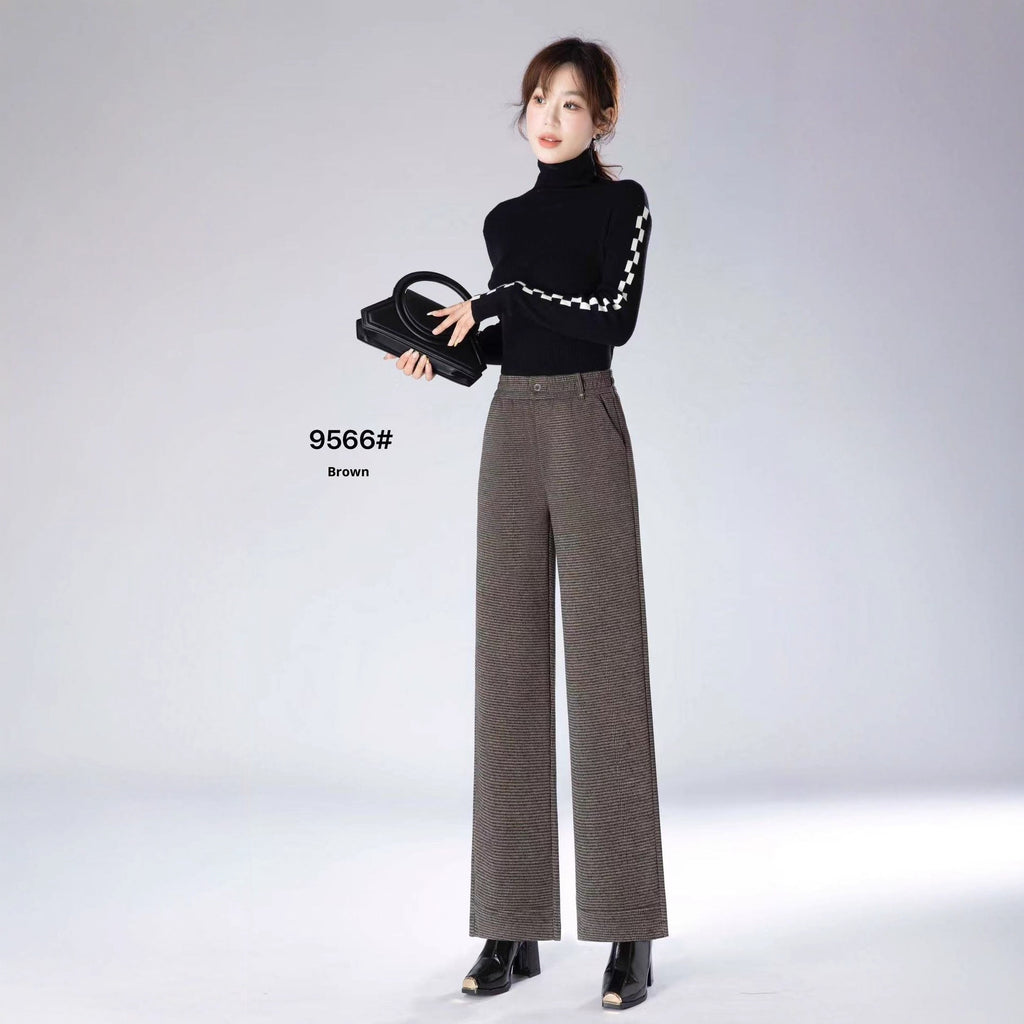 Fashionable All-matching High Waist Drooping Casual Straight Pants