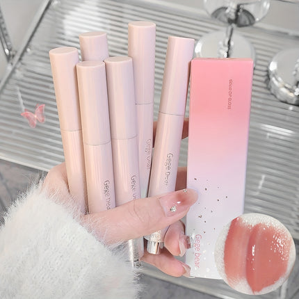 Six Piece Press On Lip Gloss Set Moisturizing Glossy Finish