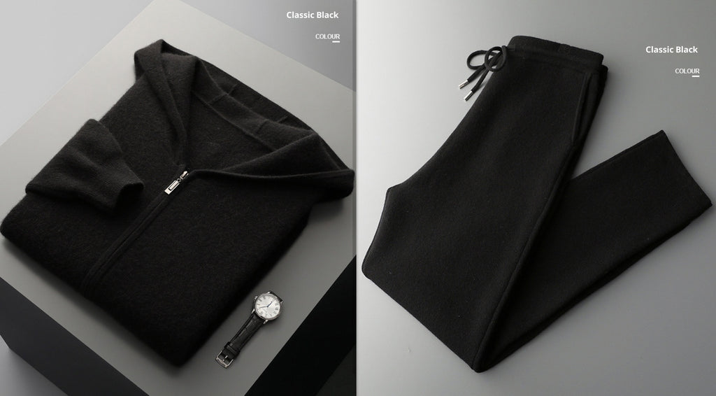 Men's Wool Coat Casual Pants Suit