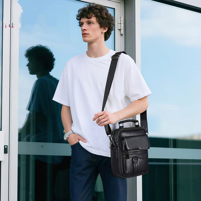 Leather Business Commuter Slung Handbag Main Image
