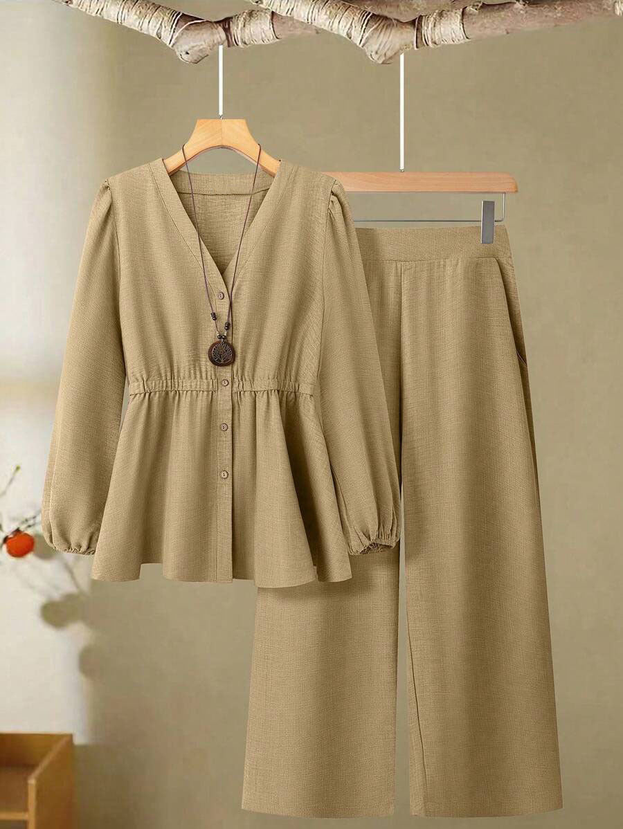 Women's Long-sleeved Pants High-grade Two-piece Suit