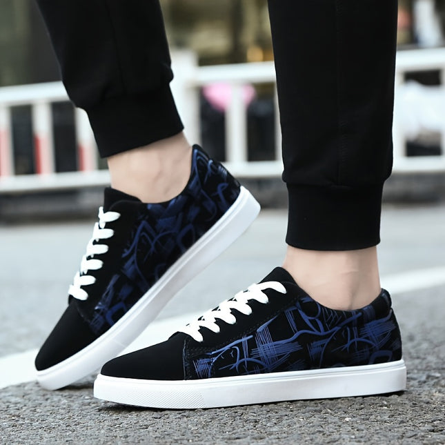 Mens Canvas Sneakers Low Top Lace Up Skate Shoes Breathable