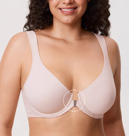 Ultra-thin Seamless Back-shaping Bra For Chubby Girls With Adjustable Undergarments Main Image
