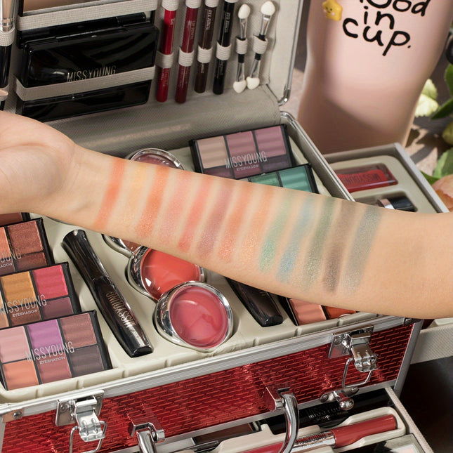 Silvery Makeup Set 48 Colors Eyeshadow Blush Highlight Lip