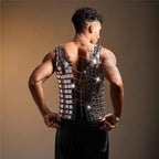 Performance Costume Acrylic Mirror Men's Top Vest