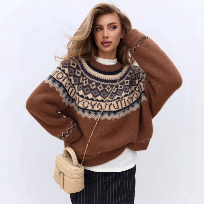 Pattern Soft Glutinous Plush Atmosphere Sweater Women's Clothing Hover Image