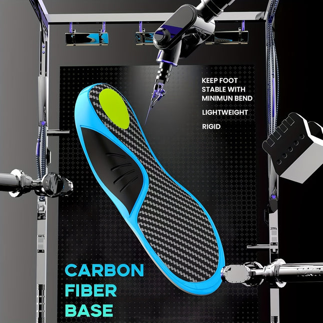 Carbon Fiber Inspired Insoles Arch Support Moisture Wicking