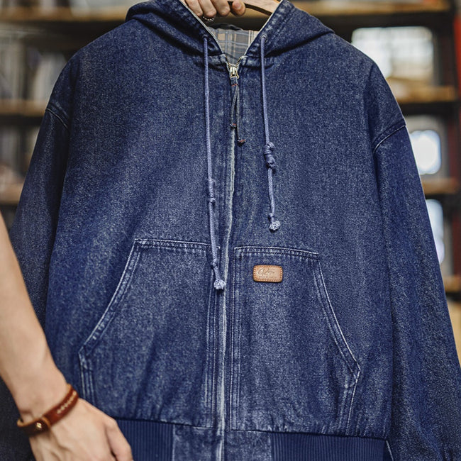 Tooling American Retro Washed Denim Jacket Hover Image