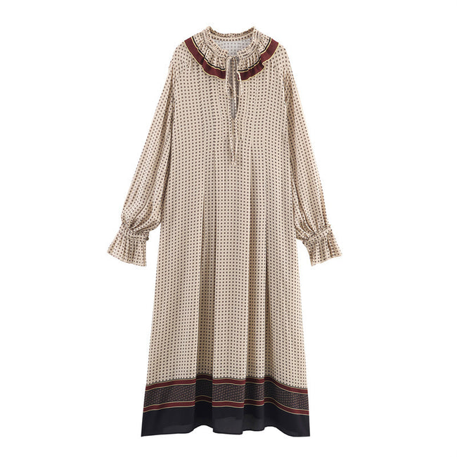 Women's Fashionable Simple Loose Printed Long Dress Hover Image