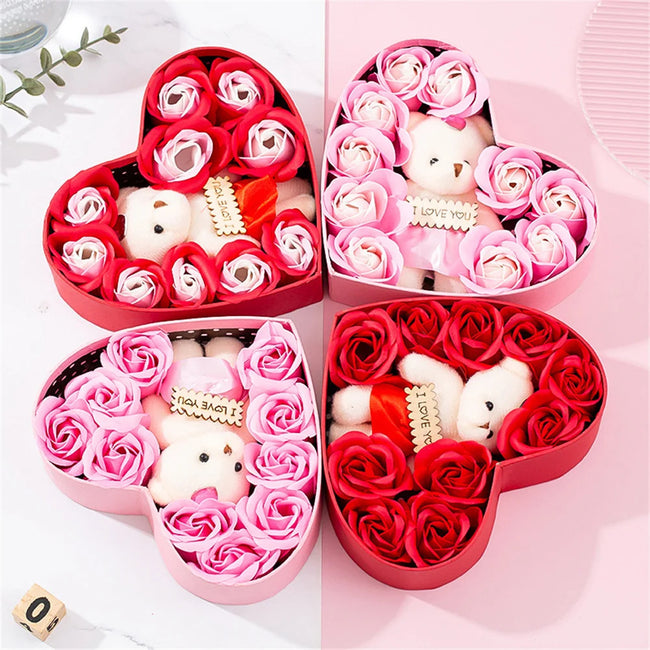Heart-shaped Rose Red Gift Box New Year Christmas Gift Box Valentine's Day Christmas Gift Mother's Day Birthday Gift Hover Image