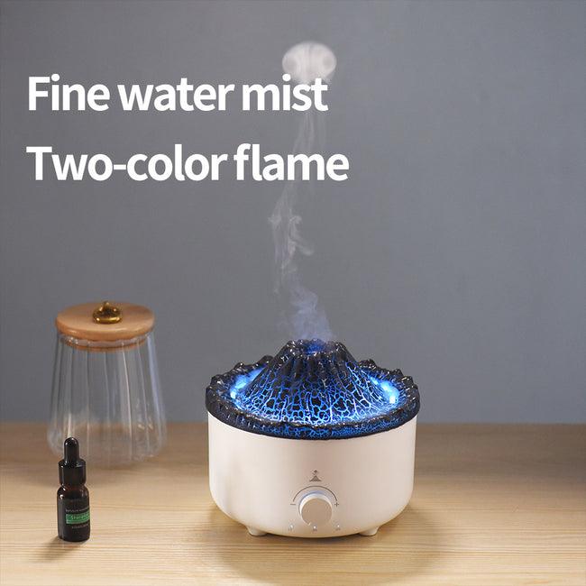 Mute Of New Small Simulated Flame Volcano Humidifier Flame Humidifier Volcano Diffuser Home Decorations Main Image