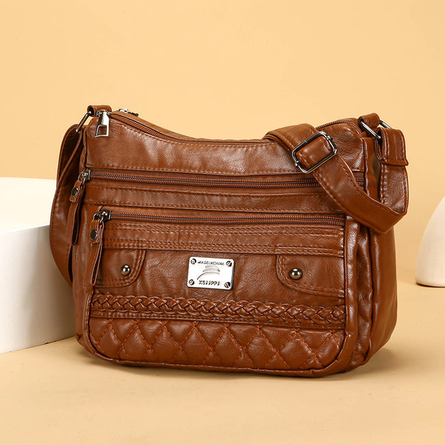 New Fashion Wash Soft Leather Shoulder Bag Hover Image